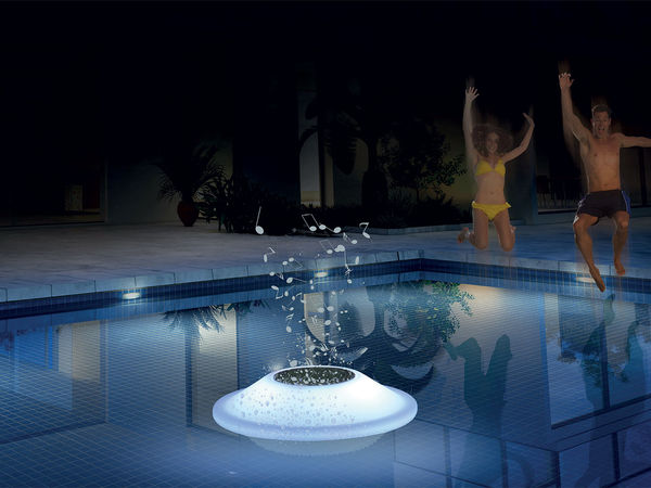 Disque flottant bluetooth à LEDs avec haut-parleur 5W intégré