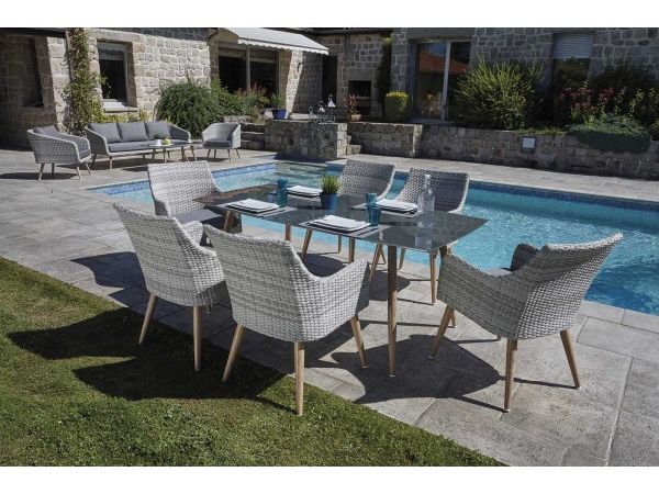 Ensemble Jersey (1 table + 6 fauteuils)