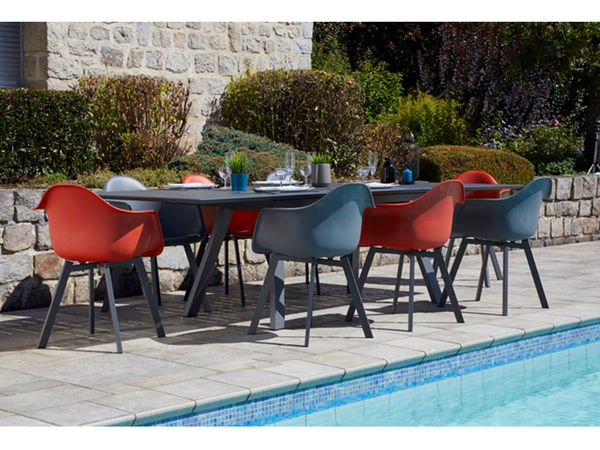 Ensemble Malouines ( 1 table aluminium + 8 fauteuils )