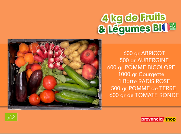 Panier BIO de fruits et légumes disponible en retrait dans votre magasin du mercredi 02 au dimanche 05 juin 2022