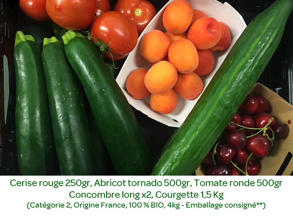 Panier BIO de fruits et légumes disponible en retrait dans votre magasin du mercredi 10 au dimanche 14 juin