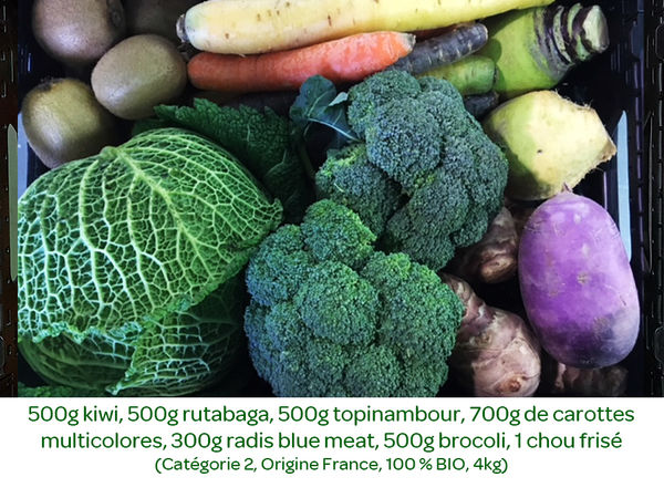 Panier BIO de fruits et légumes disponible en retrait dans votre magasin du mercredi 29 janvier au dimanche 02 février