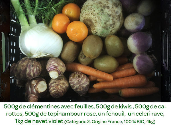 Panier BIO de fruits et légumes disponible en retrait dans votre magasin du mercredi 11 au dimanche 15 décembre