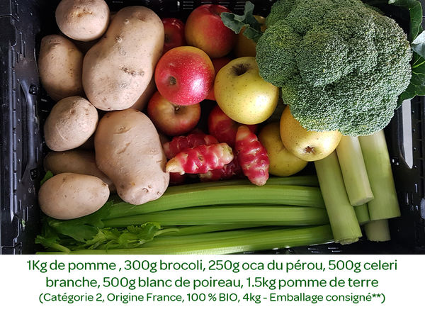 Panier BIO de fruits et légumes disponible en retrait dans votre magasin du mercredi 19 au dimanche 23 février