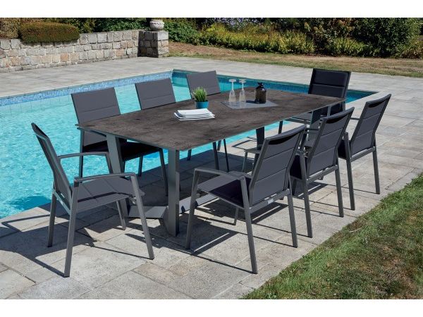 Ensemble Jul (1 table + 8 fauteuils)