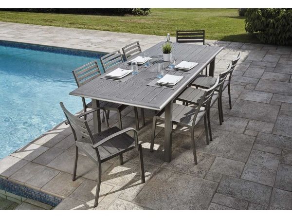 Ensemble Orlando (1 table + 6 chaises + 2 fauteuils)